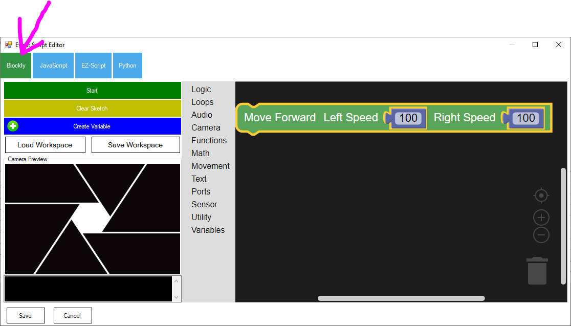 Saving and loading Blockly workspace to/from local storage