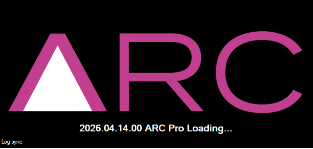 ARC loading screen with initialization status shown in the bottom-left corner