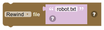 The … file … block