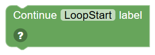 The Continue Label (Goto) block