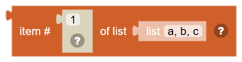 The Item # … of list … block