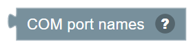 The COM port names block