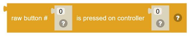 The Raw button # … is pressed on controller … block