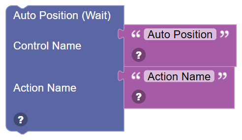 The Auto Position (Wait, By Name) block