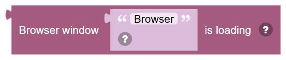 The Browser window … is loading block