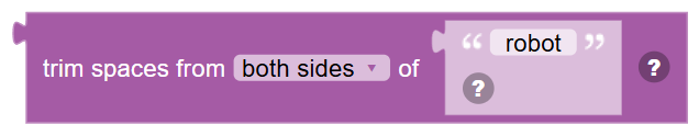 The Trim Spaces block