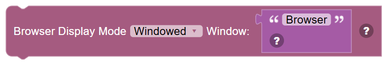 The Browser Display Mode block