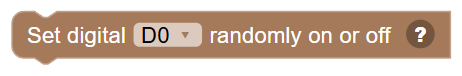 The Set digital … randomly on or off block