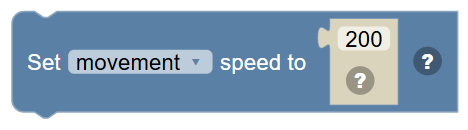 The Set … speed to … block