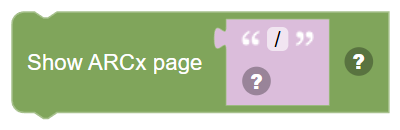 The Show ARCx page … block