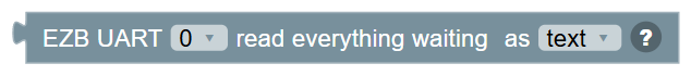 The EZB UART … read everything waiting … block