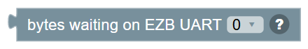 The Bytes waiting on EZB UART … block