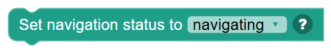 The Set navigation status to … block