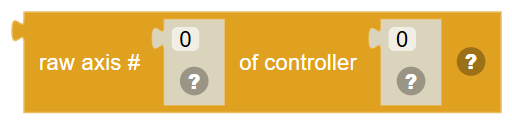 The Raw axis # … of controller … block