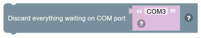 The Discard everything waiting on COM port … block