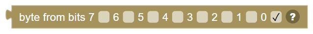 The Byte from bits 7 … 6 … 5 … 4 … 3 … 2 … 1 … 0 … block