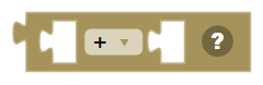 The Math: +  −  ×  ÷  ^ block