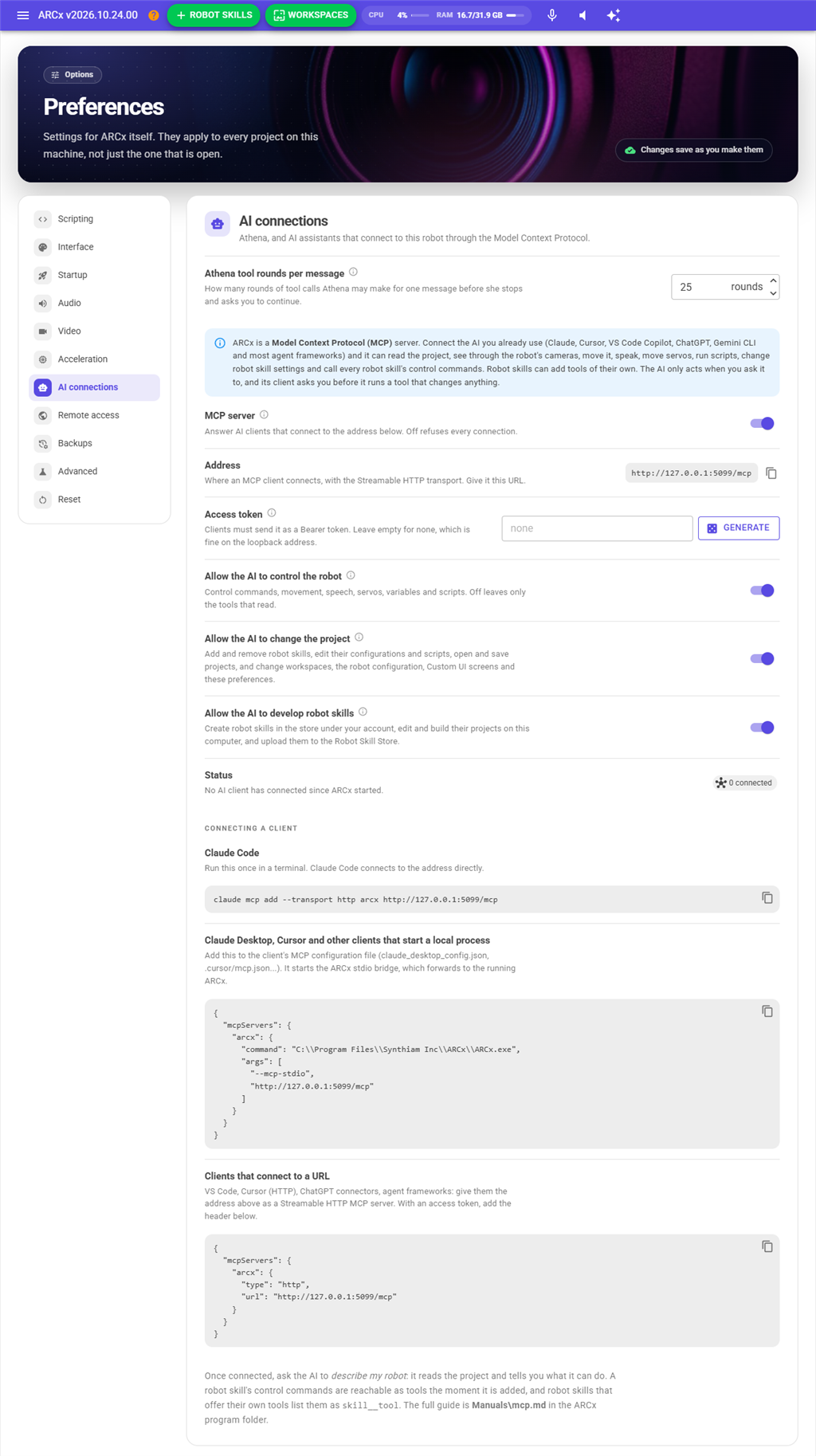 Preferences, AI connections