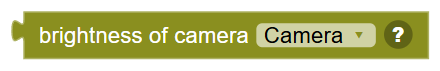 The Camera Brightness block
