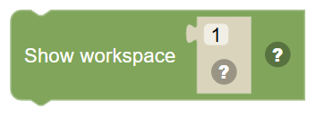 The Show workspace … block