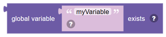 The Global variable … exists block