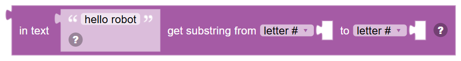 The Get Part of Text block