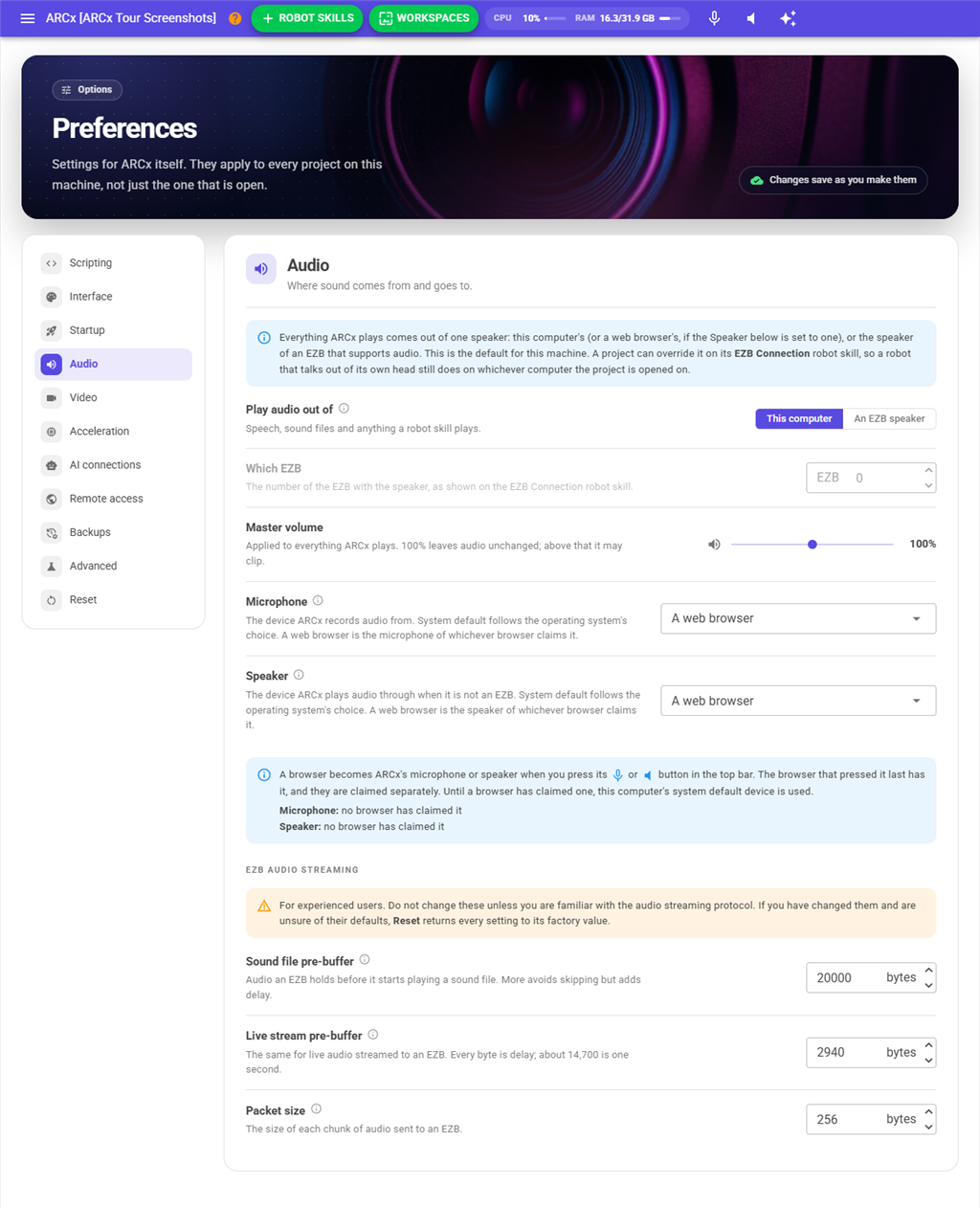 Preferences, Audio