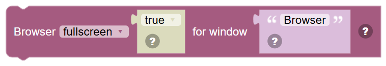 The Browser … … for window … block