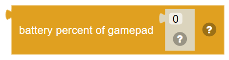 The Battery percent of gamepad … block