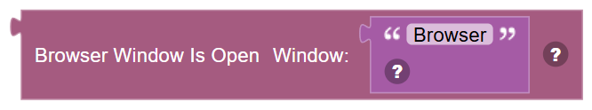 The Browser Window Is Open block