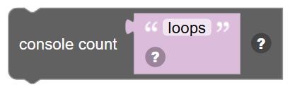 The Console count … block