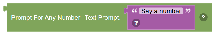 The Prompt for Any Number block