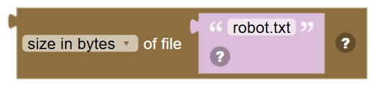 The … of file … block