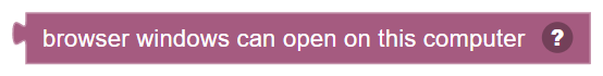 The Browser windows can open on this computer block