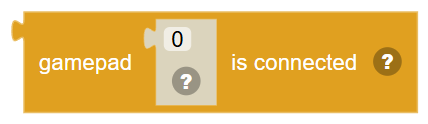 The Gamepad … is connected block