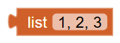 The list 1, 2, 3 block