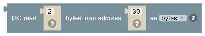 The I2C read … bytes from address … … block