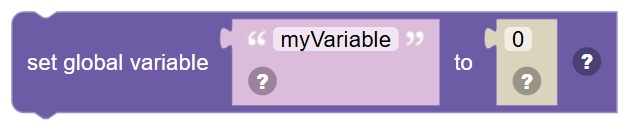 The Set global variable … to … block