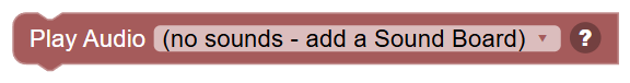 The Play Audio block