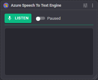 Azure Speech To Text Engine <a href='/Support/Skills/Skills-Overview' target='_top'>robot skill</a> window