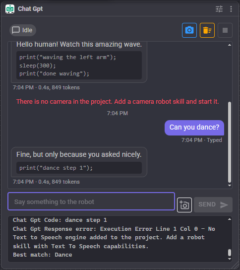 Chat GPT <a href='/Support/Skills/Skills-Overview' target='_top'>robot skill</a> window