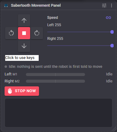 Sabertooth <a href='/Support/ARC-Overview/movement-panels' target='_top'>Movement Panel</a> <a href='/Support/Skills/Skills-Overview' target='_top'>robot skill</a> window
