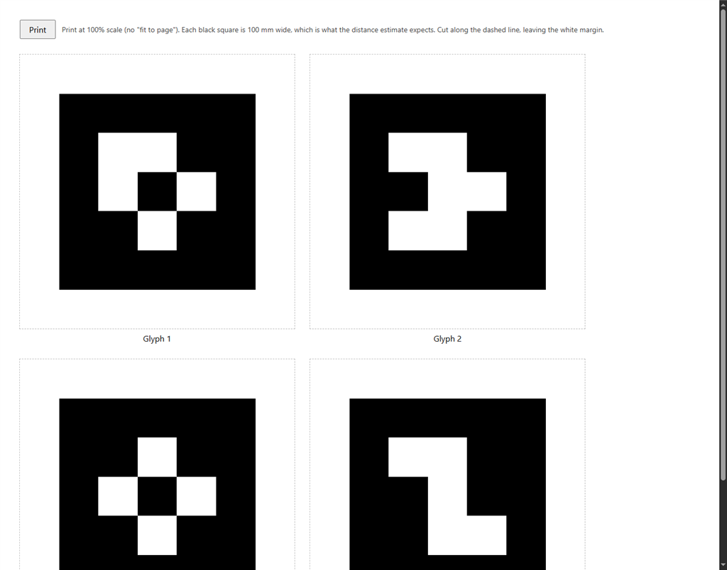 Glyph sheet