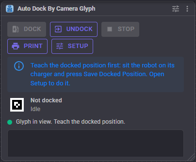 The skill window before the docked position is taught
