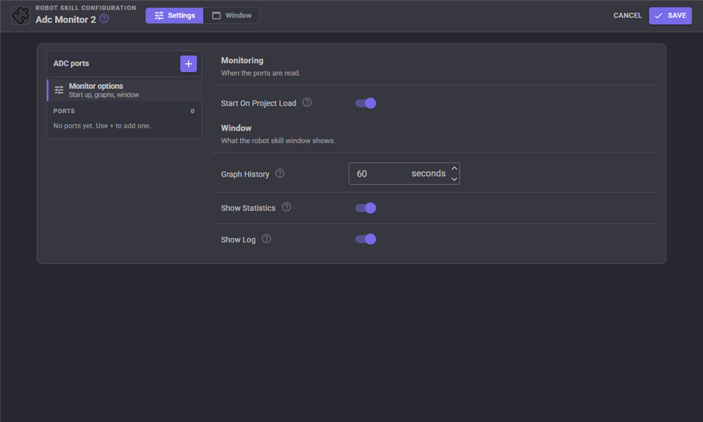 ADC Monitor options