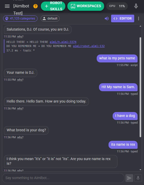 Why an answer was given