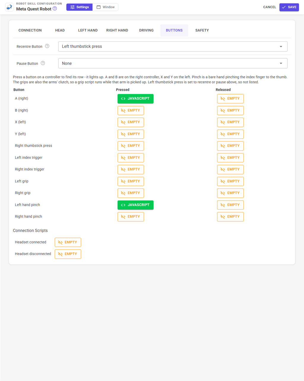 Button scripts