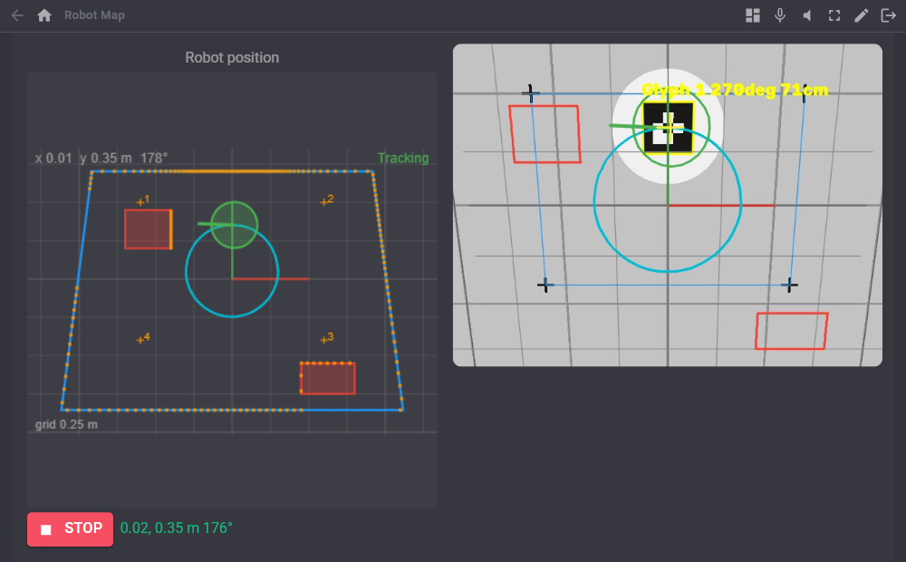 The floor map widget on a Custom UI screen