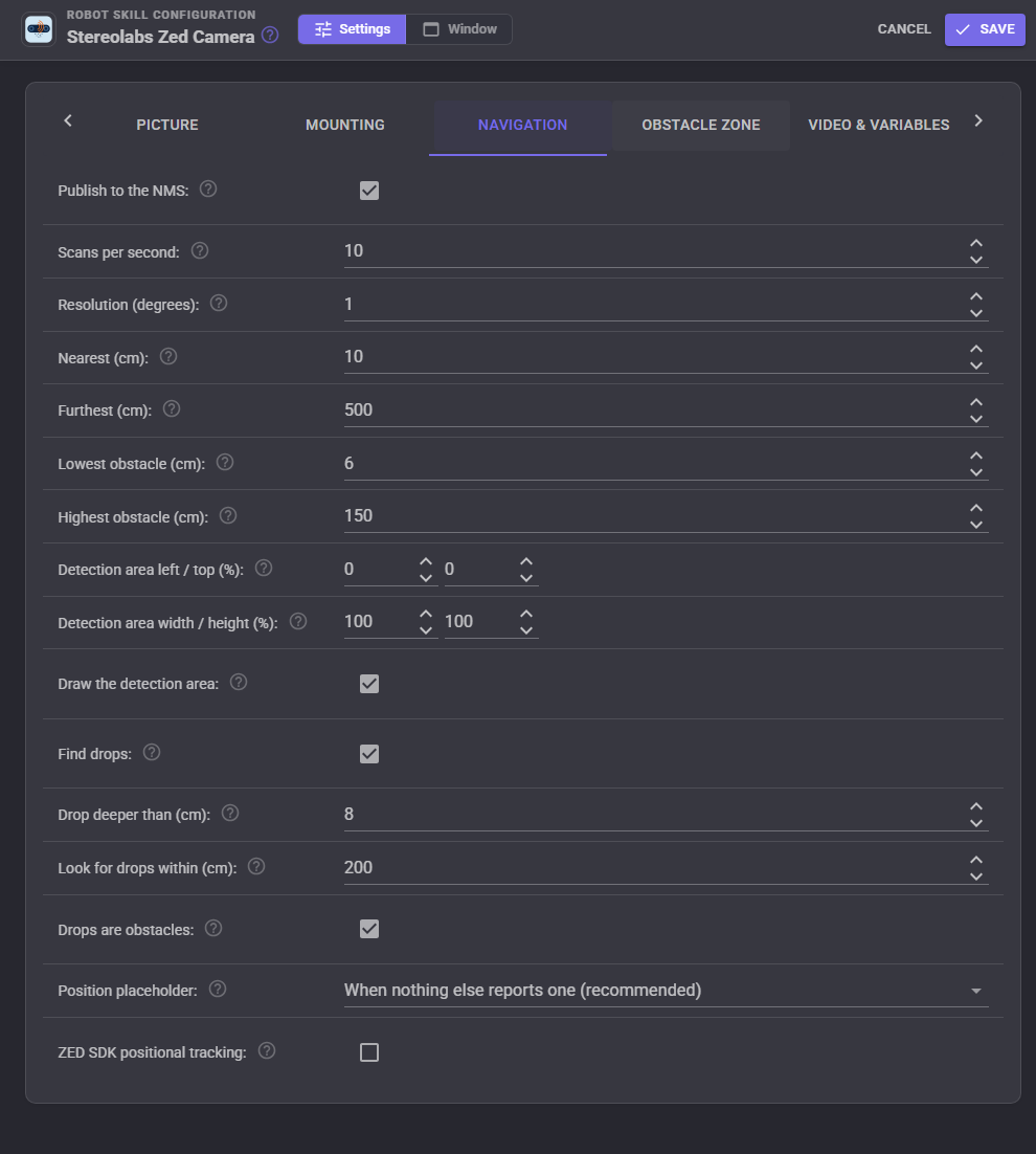 Navigation tab