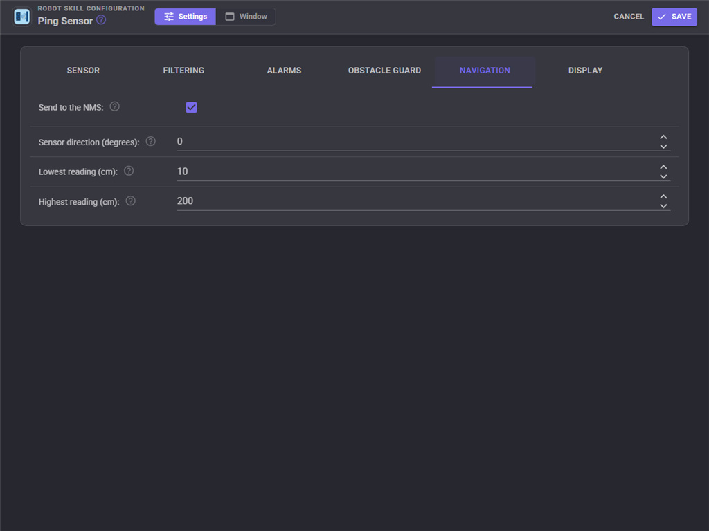 Navigation tab